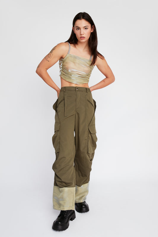 Dreamy Green Elevated Cargo Street Pant